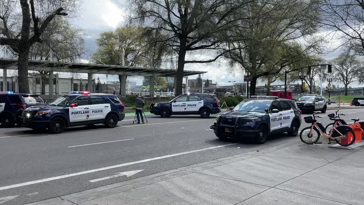 On the scene of a reported shooting underneath the west side of the Burnside Bridge.