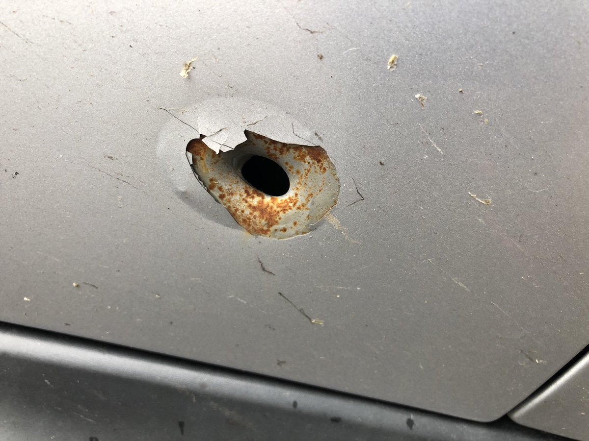 A bullet hole in a Honda at SE 162nd and Star