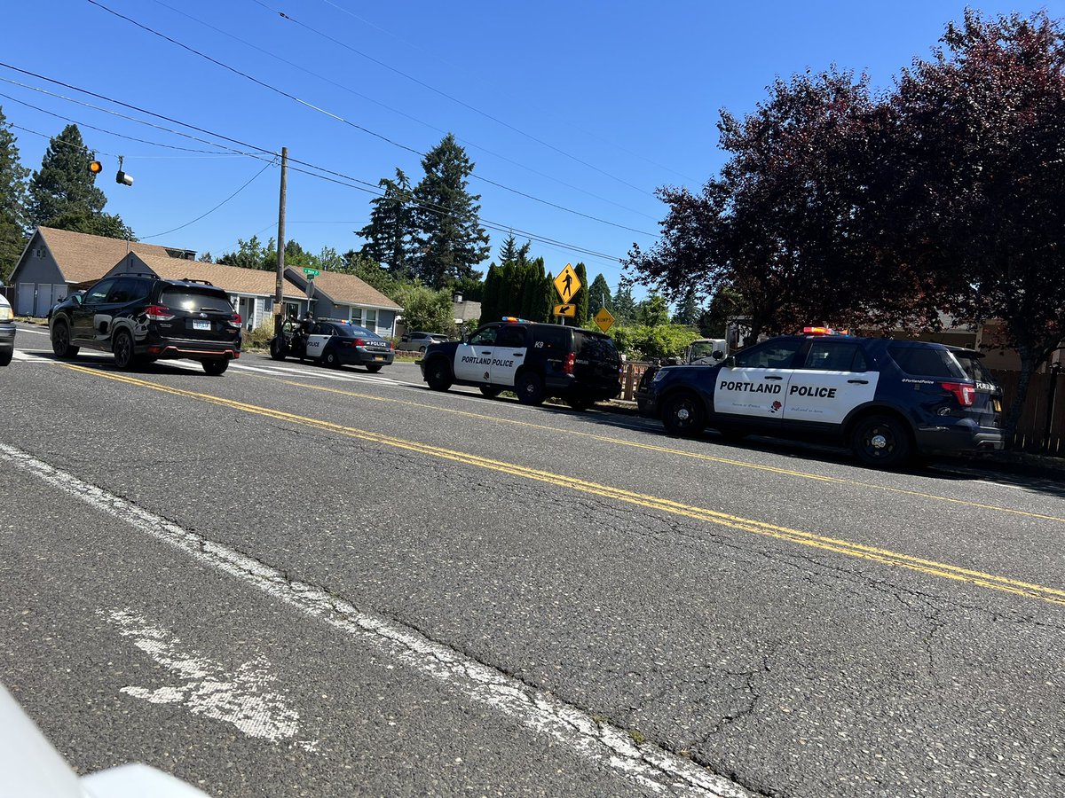 Massive search appears to be underway as @PortlandPolice have officers stationed over many blocks from Powell to Main and 148th to 162nd.  