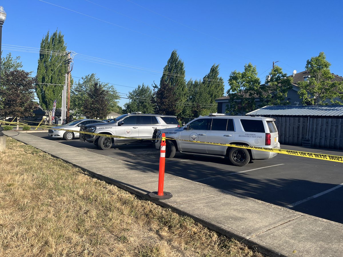 Very active scene in McMinnville this afternoon. This is near 2nd and Hill Road. Police on the scene aren't saying much other than Oregon State Police are heading the investigation. An officer told us it was a shooting, but OSP have yet to confirm. @fox12oregon