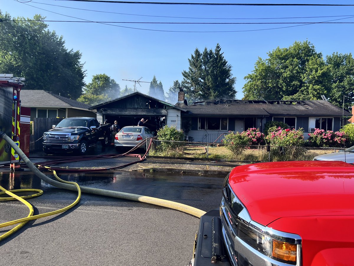 Crews are knocking down a house fire in Gresham. There&rsquo;s still a lot of smoke. This is on 2100 block of NW Sixth Dr. Neighbors tell that everyone who lived here got out of the house.