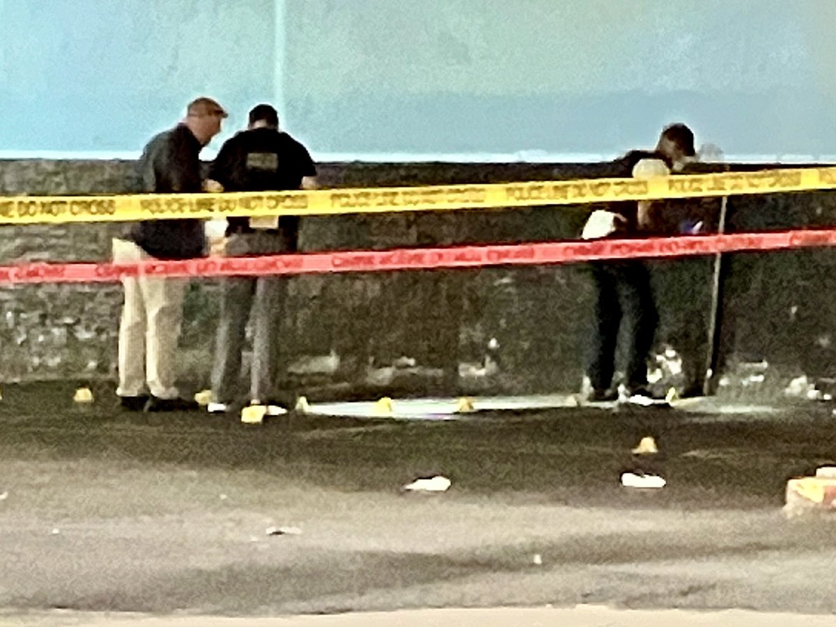 Portland Police are currently investigating an apparent shooting in the parking lot of Dante's off W. Burnside in Portland. Lots of evidence markers and police tape.   