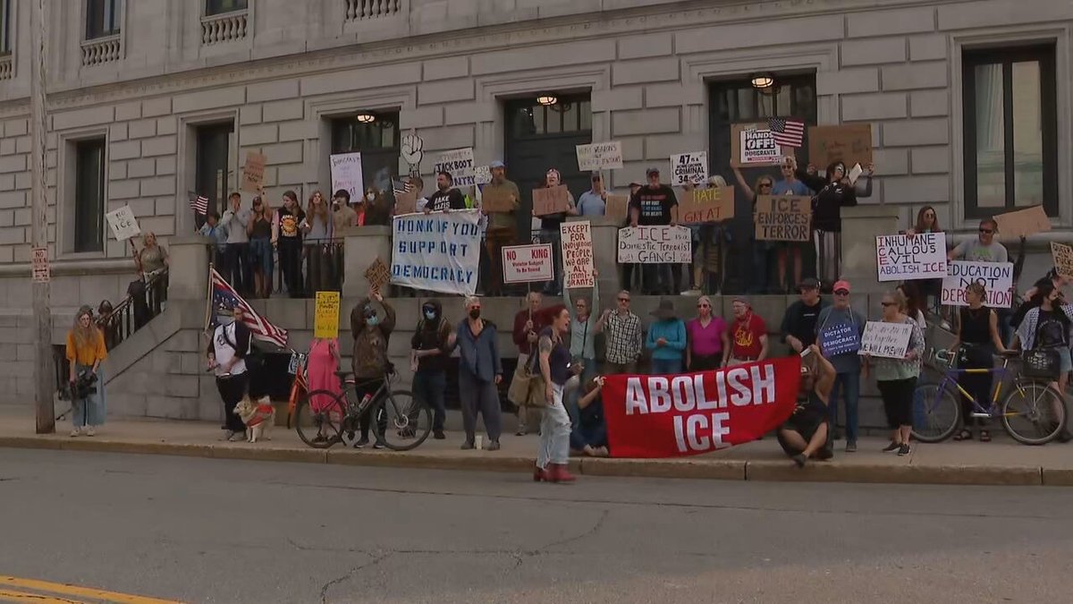 “It's not okay.”  Mainers in Portland are joining in solidarity with protesters against ICE. The protest was in response to President Trump's deployment of the National Guard in Los Angeles