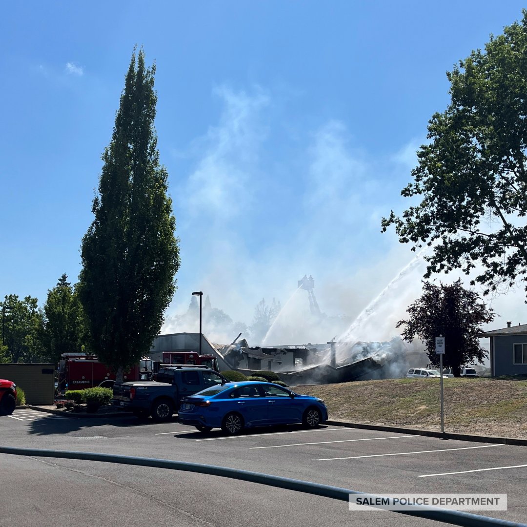 Crews are responding to a fire at a commercial building in Salem along Coral Avenue Northeast. People are asked to avoid the area. 